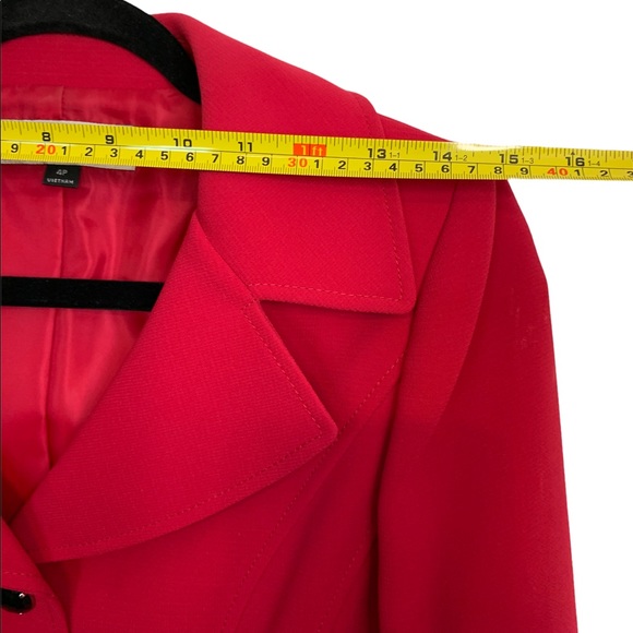 Tahari Red Vintage Retro Business Blazer Jacket - Picture 6 of 11